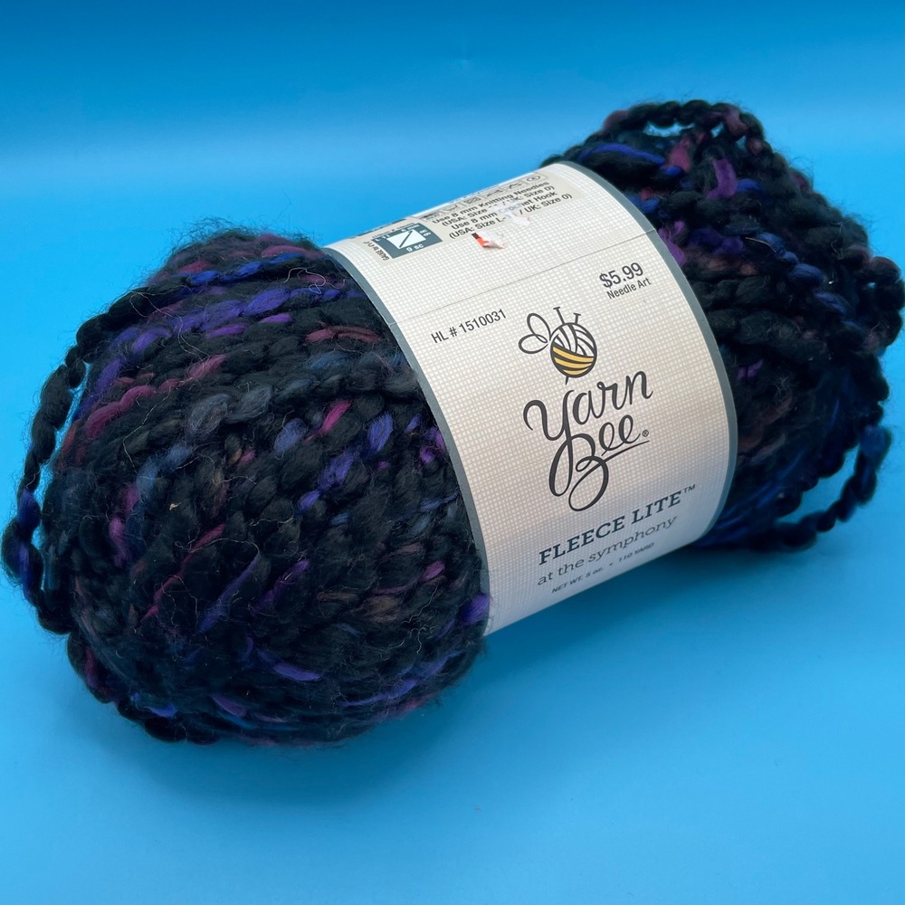 Yarn Bee Fleece Lite At the Symphony Multicolor Bulky Textured Yarn 5oz 110yd
